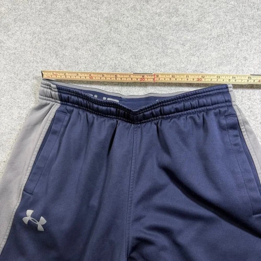 Under Armour ColdGear Sweatpants Mens M Navy Gray Drawstring Loose Fit Lounge